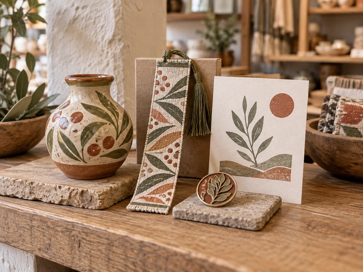 A refined local culture gift collection with artisan-inspired products and regional artwork