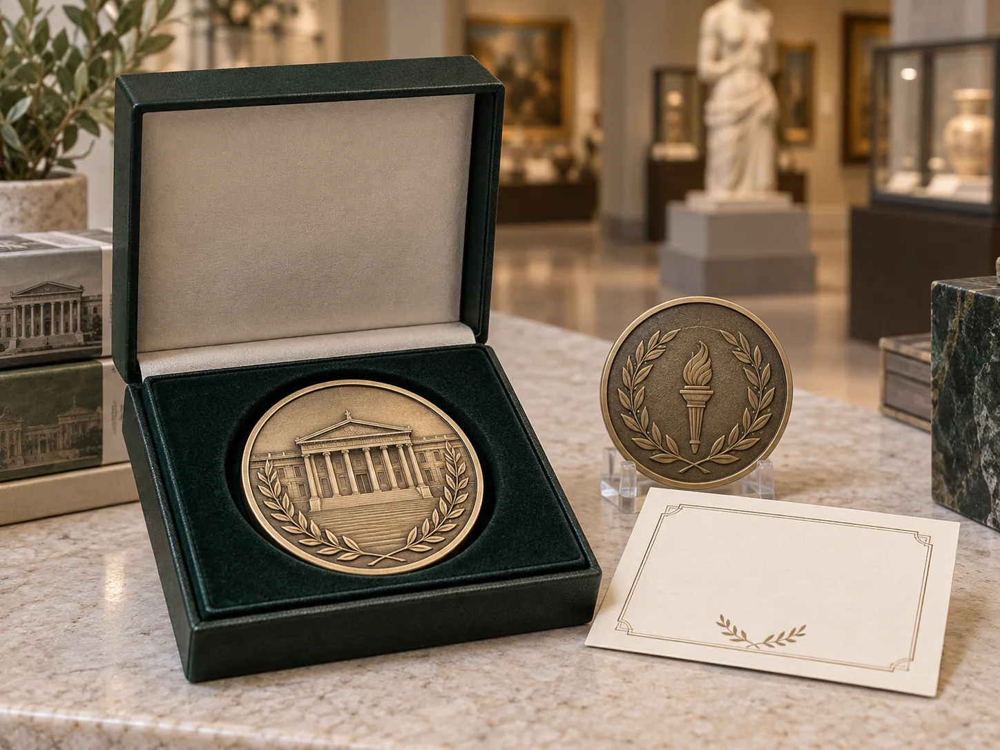 Commemorative Coins format for custom museum merchandise