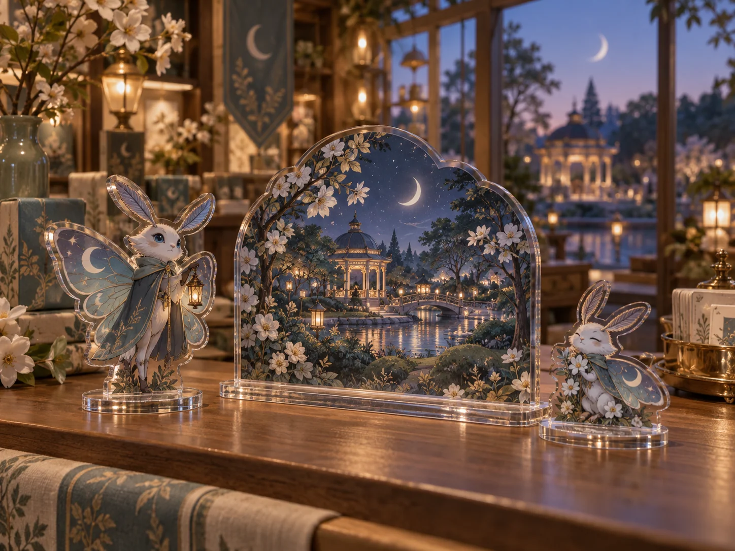 Acrylic Products merchandise shown in an original themed park retail setting