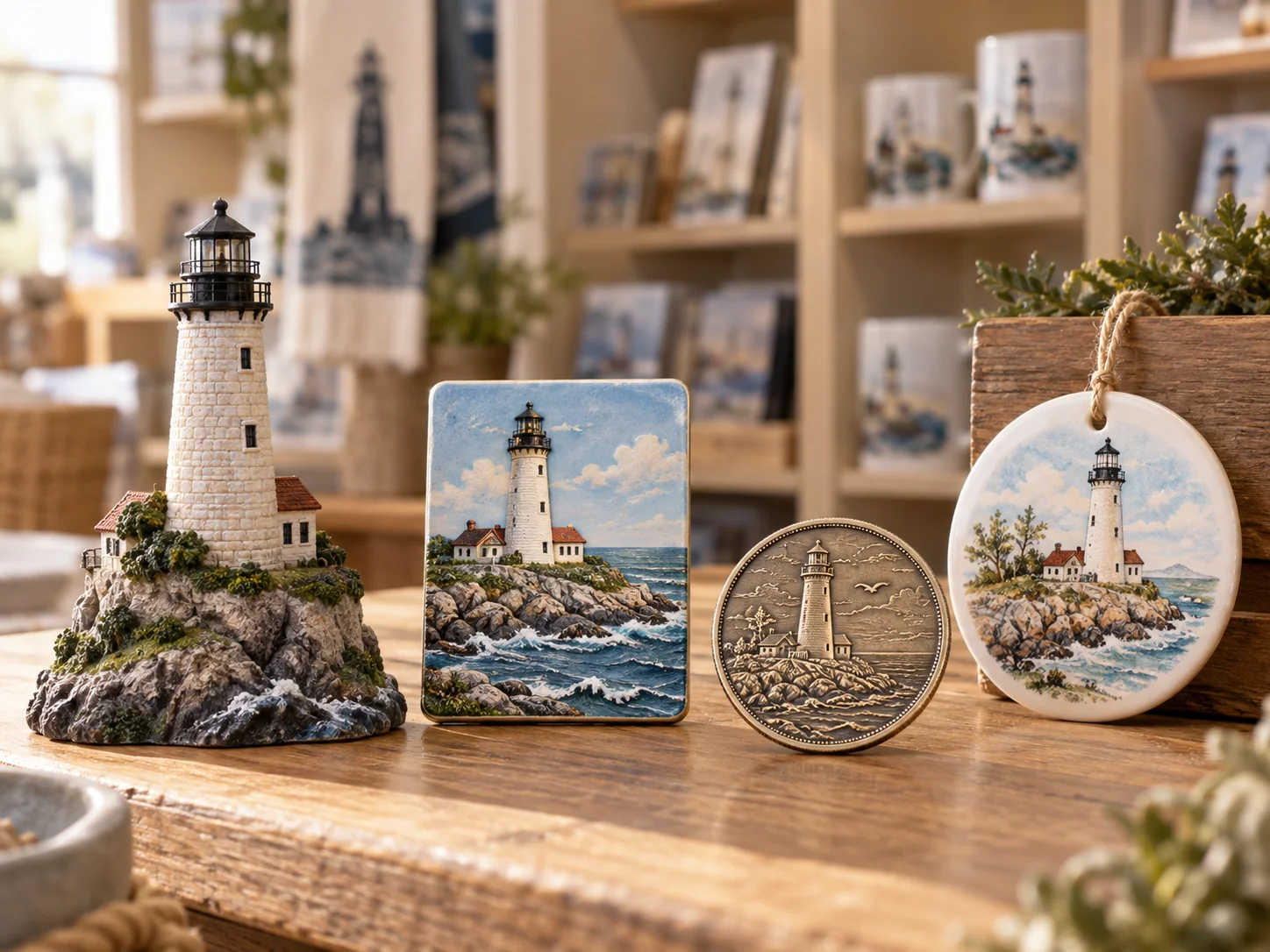 Landmark-inspired souvenir collection with architectural miniatures, magnets and commemorative formats