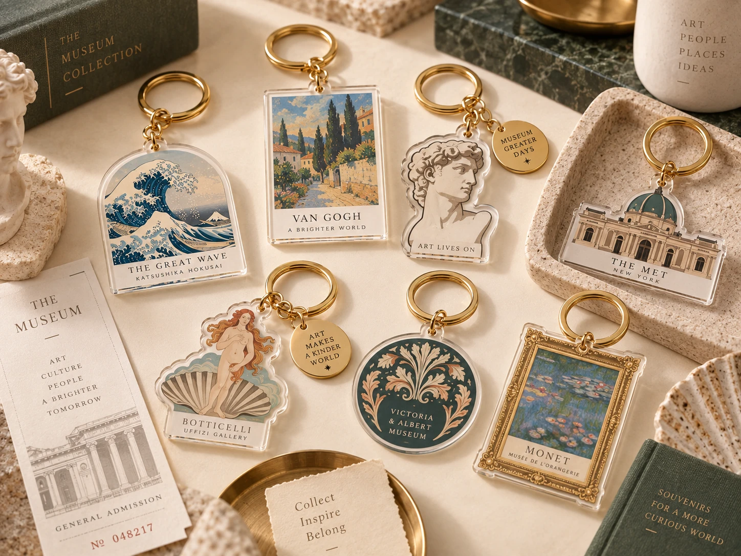 Museum acrylic keychains