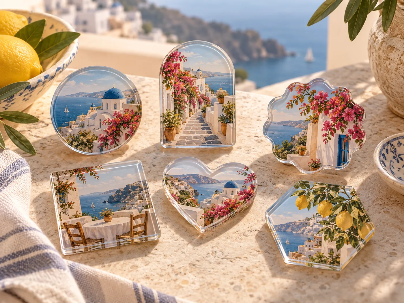 Destination acrylic magnets