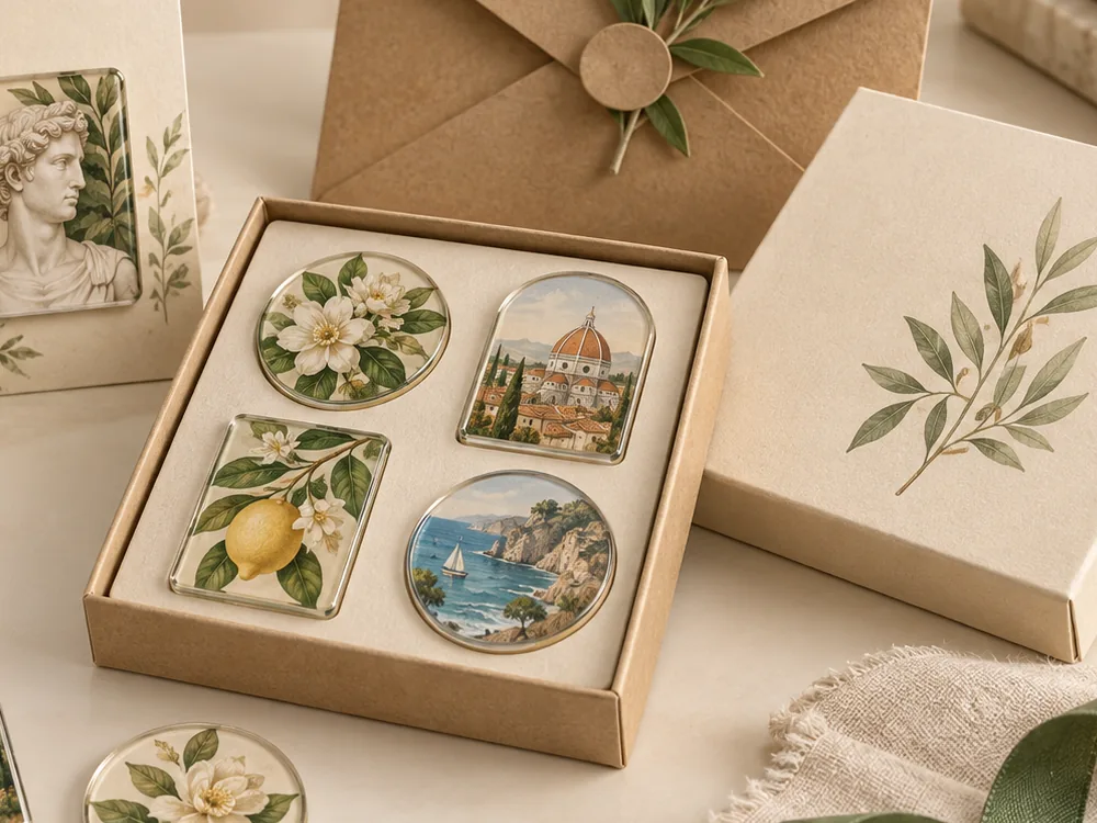 Acrylic magnet packaging and retail presentation