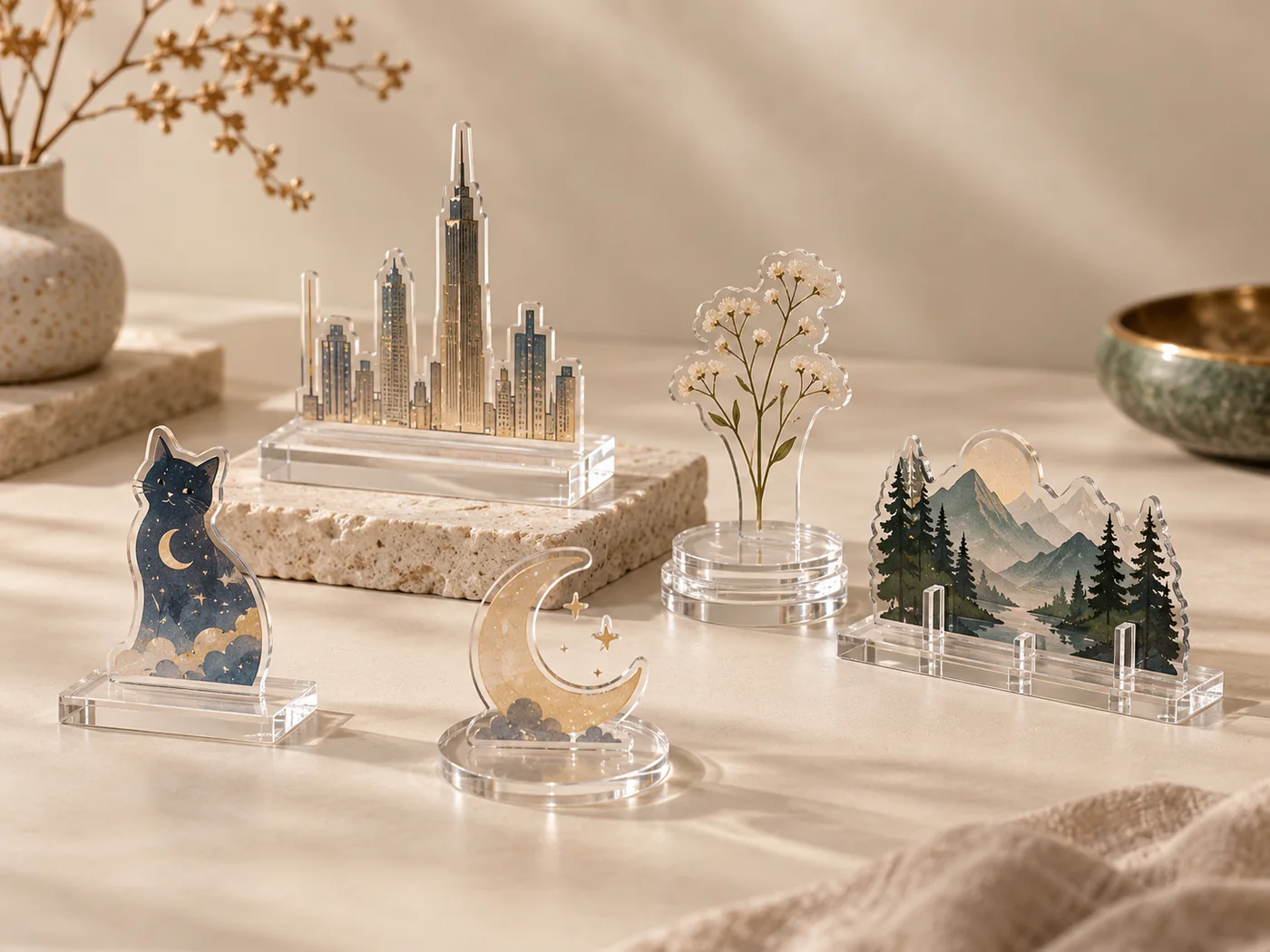 Acrylic standee base and construction options