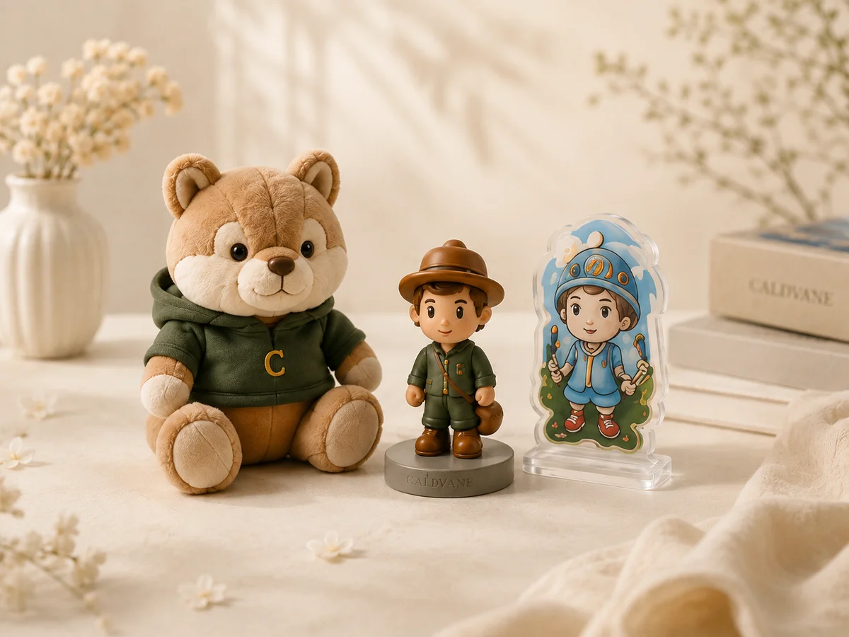 Character-inspired objects and product references for three-dimensional figure development