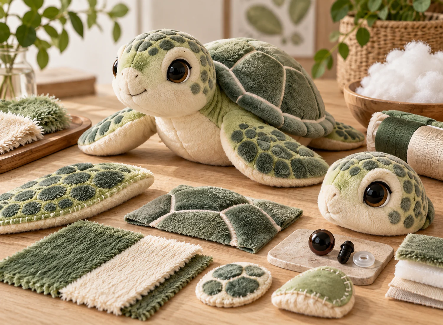 Custom plush fabric embroidery stitching labels stuffing and construction details